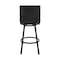 Armen Living Jermaine 26" Counter Height Swivel Bar Stool in Matt Black Finish with Gray Faux Leather 721535762002 - alternate 7